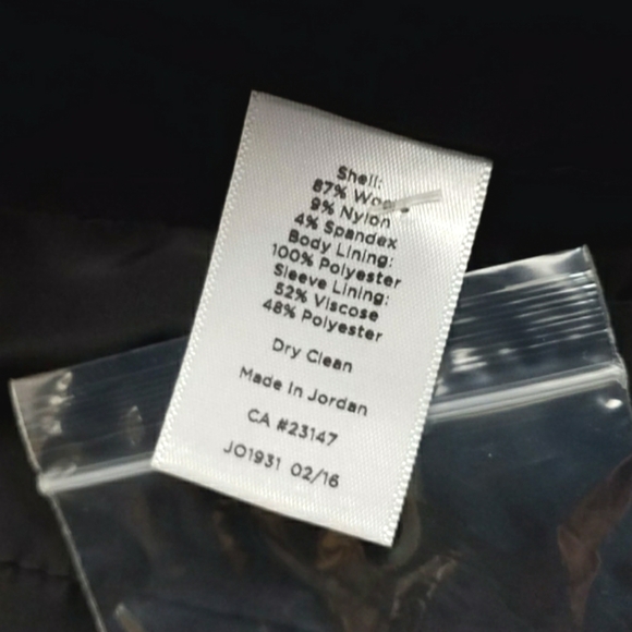 Talbots Black Wool Blend Long Sleeve Two Button Blazer Jacket Womens 12P NWT - Picture 11 of 15